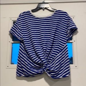 Tie blue and white striped shirt!